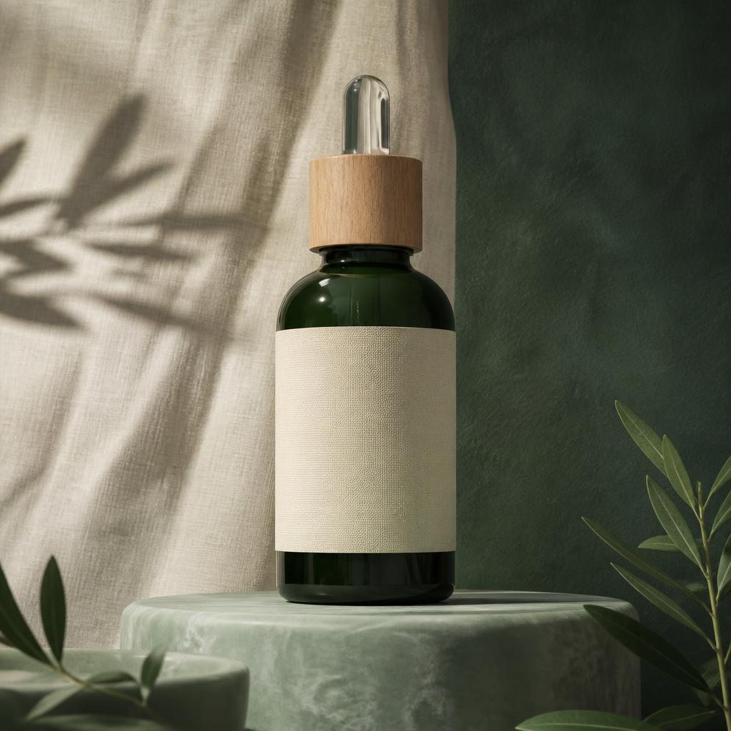 Vitaskin in green glass · beechwood dropper with its printed name label